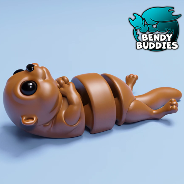 Nibbles Cute Otter / Wild Animal Articulated / Print-in-Place Aquatic Creature / Mustelidae Beast / Swimming Monster / Fantasy World Encounter